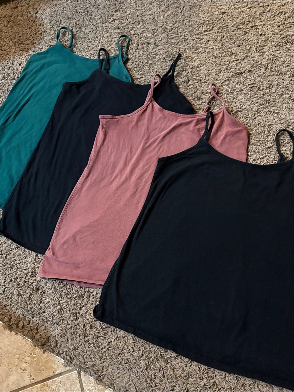 torrid Women's Spaghetti Strap Camisoles - Teal, Black, Dusty Rose